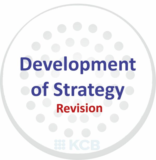 Development of Strategy - Revision for June 2026 Exam