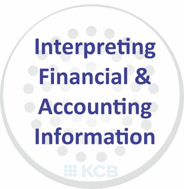 Interpreting Financial & Accounting Information - 6.15pm-8.45pm (Aug 25)